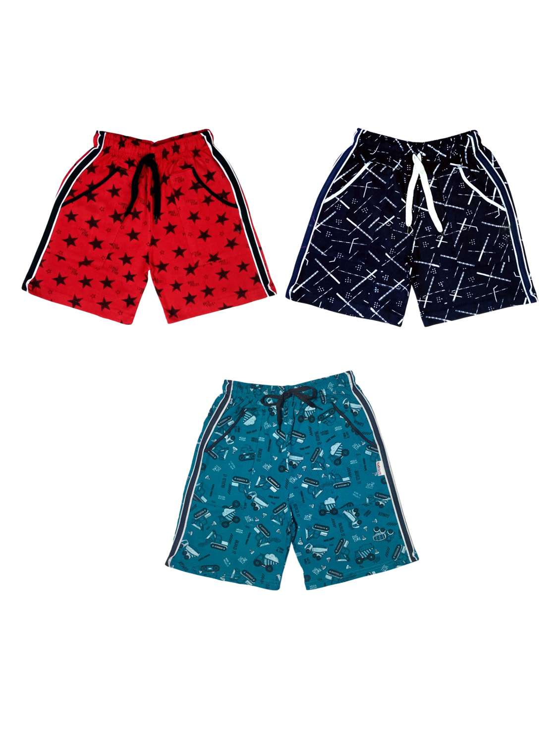 boys pack of 3 cotton shorts
