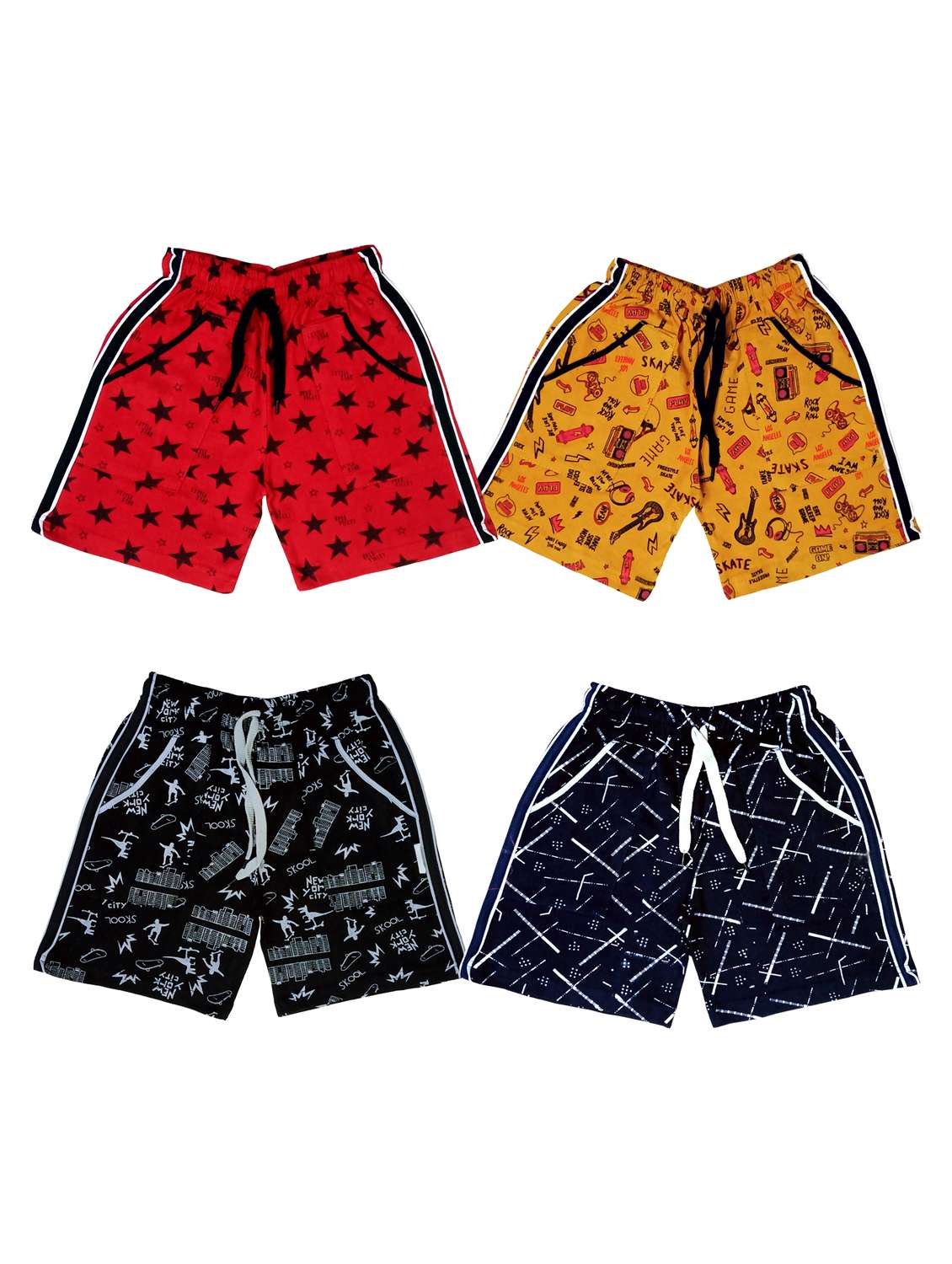 boys pack of 4 cotton shorts - 21345131 -  Zoom Image - 0