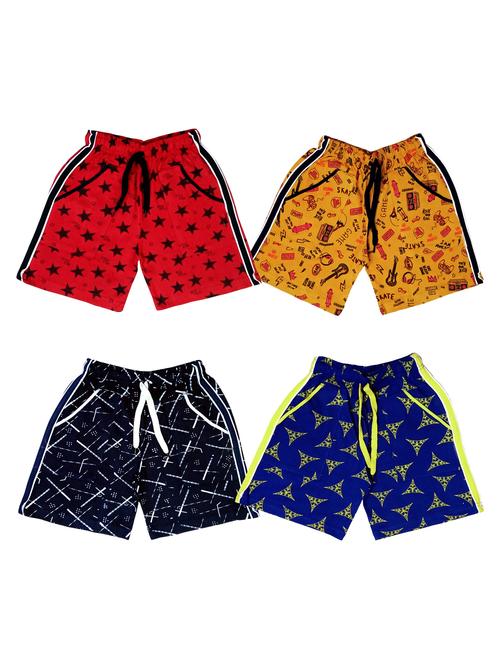 kids pack of 4 printed shorts  - 21345134 -  Standard Image - 0
