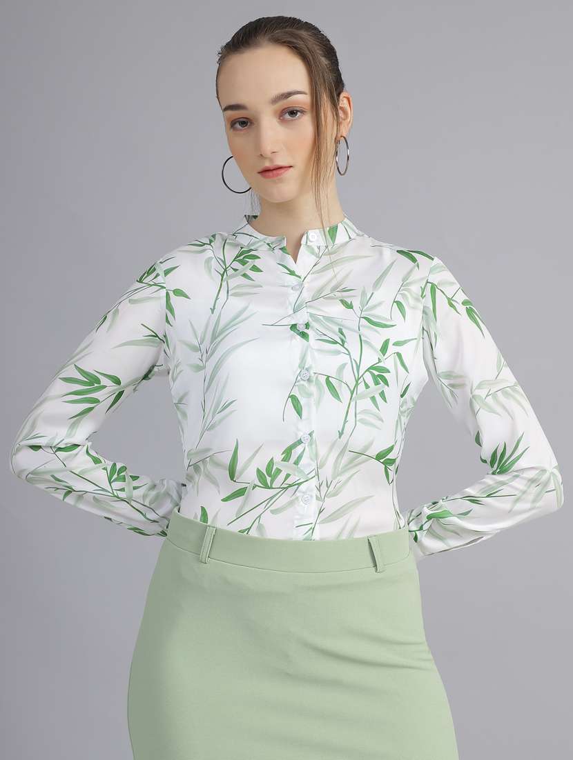 women white satin regular shirt - 21345161 - Zoom Image - 0