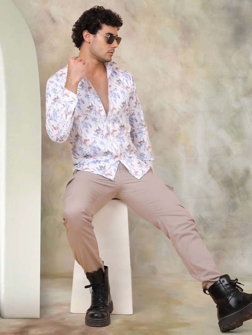 white printed casual shirt - 21345386 -  Standard Image - 3