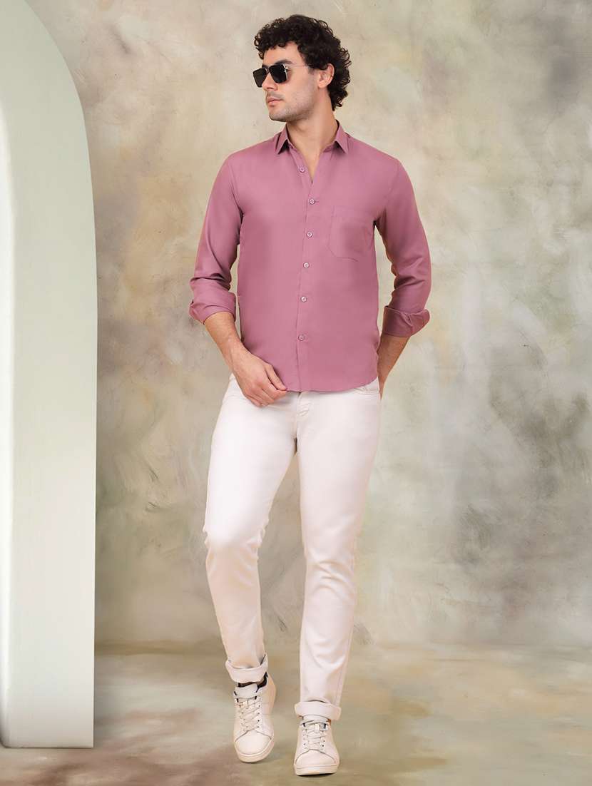 men solid cotton casual shirt - 21345412 -  Standard Image - 3