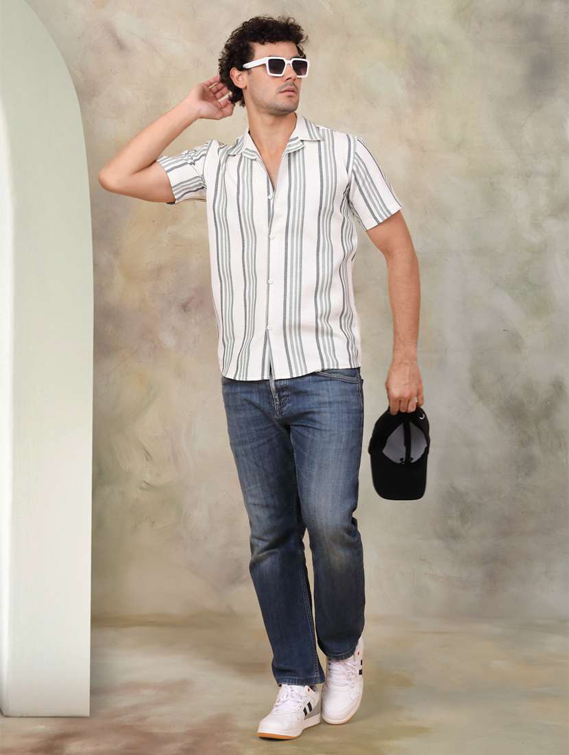 men striped cotton casual shirt - 21345432 -  Standard Image - 3