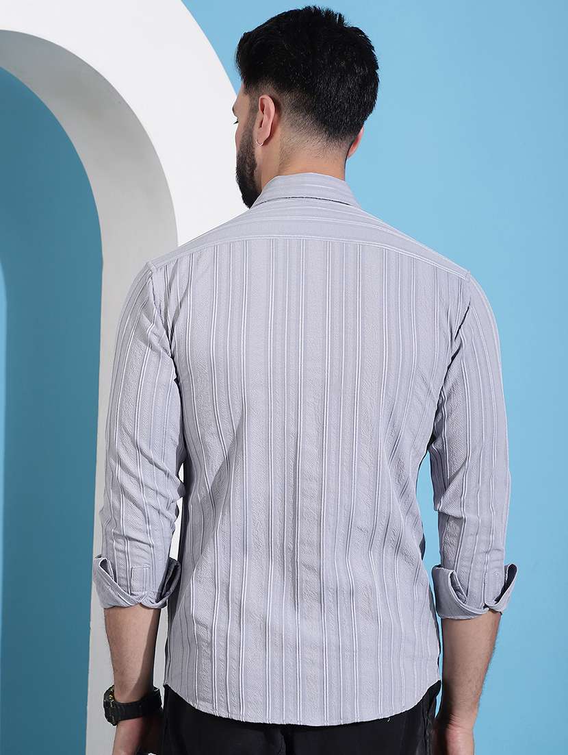 men self design casual shirt - 21345434 - Standard Image - 3