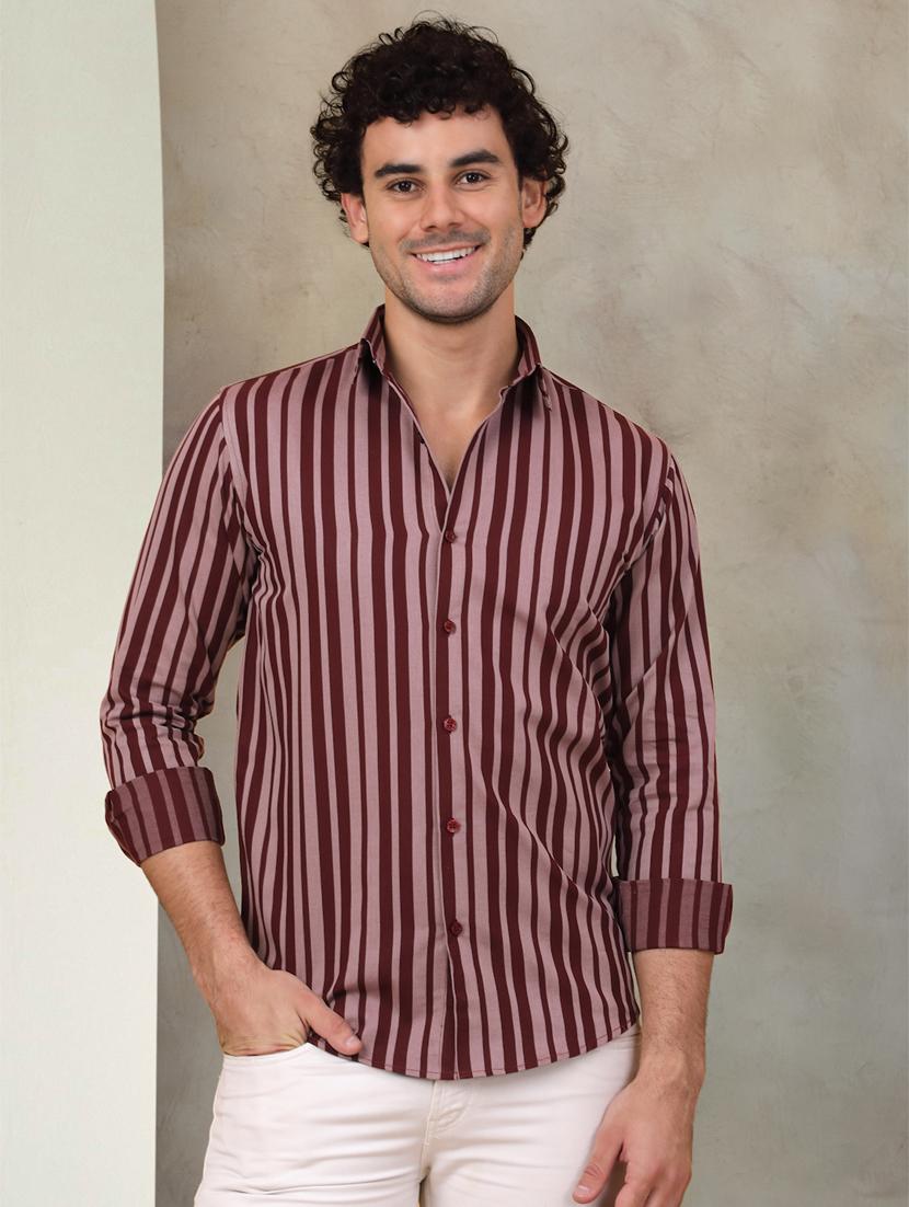 men striped cotton casual shirt - 21345451 - Zoom Image - 0