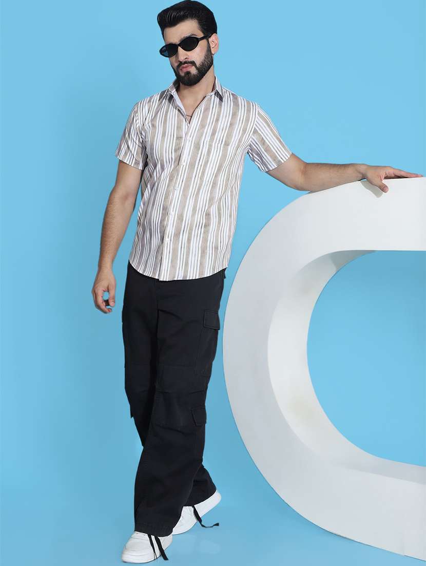 men striped cotton casual shirt - 21345452 -  Standard Image - 3