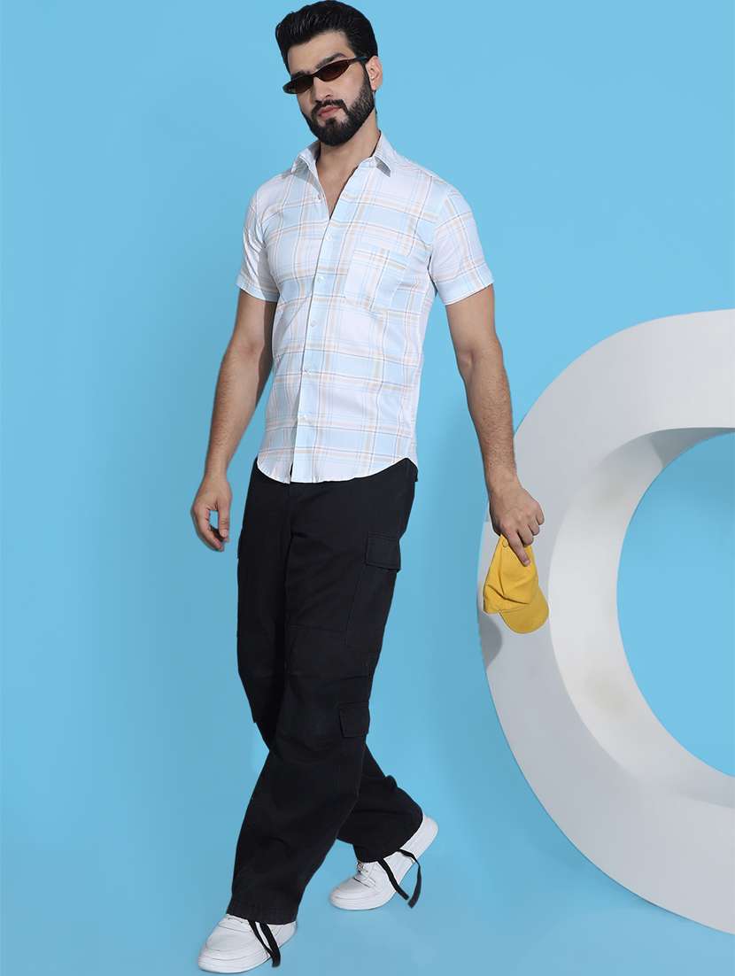 men checkered cotton casual shirt - 21345455 -  Standard Image - 3