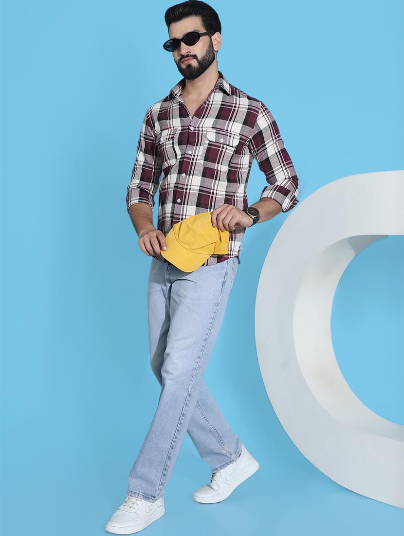 men checkered cotton casual shirt - 21345461 - Standard Image - 3