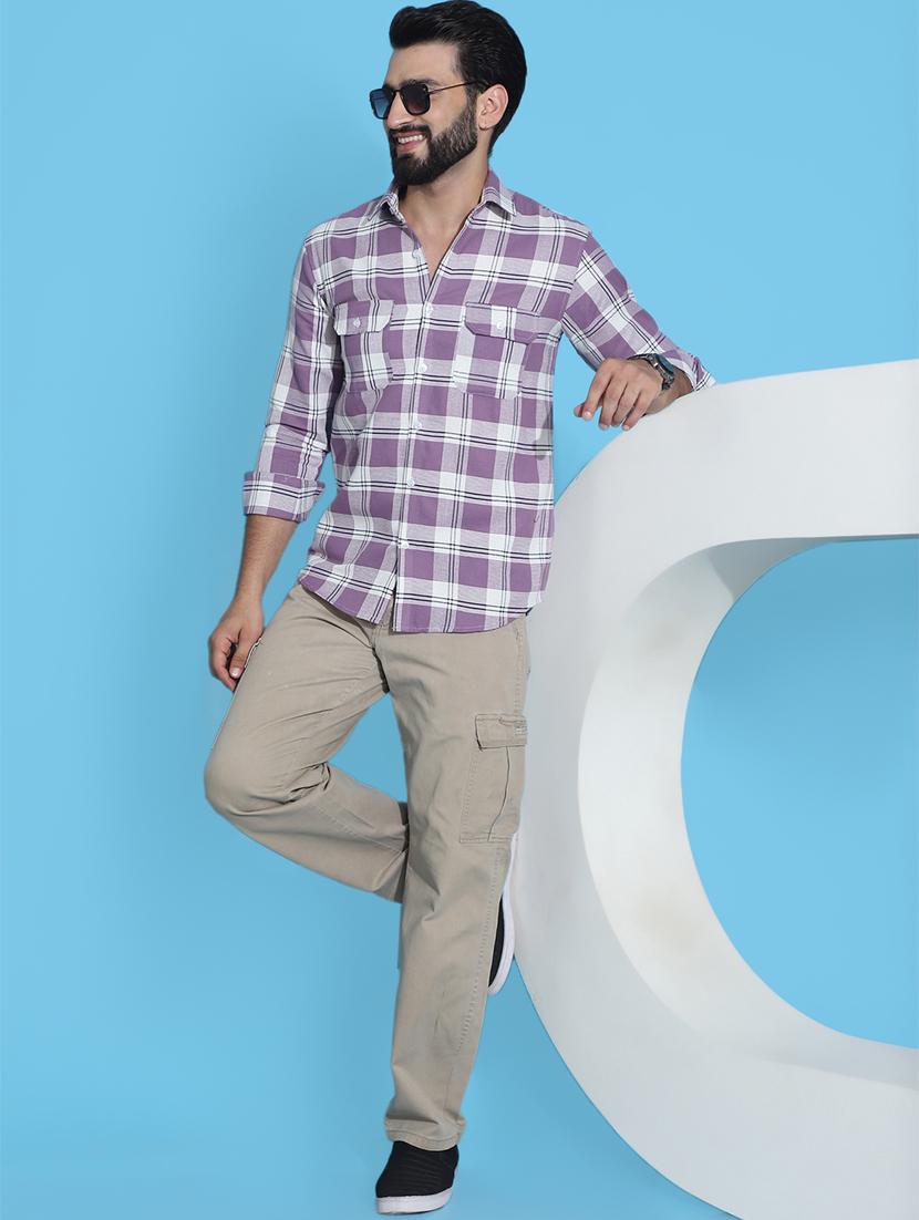 men checkered cotton casual shirt - 21345463 - Standard Image - 3