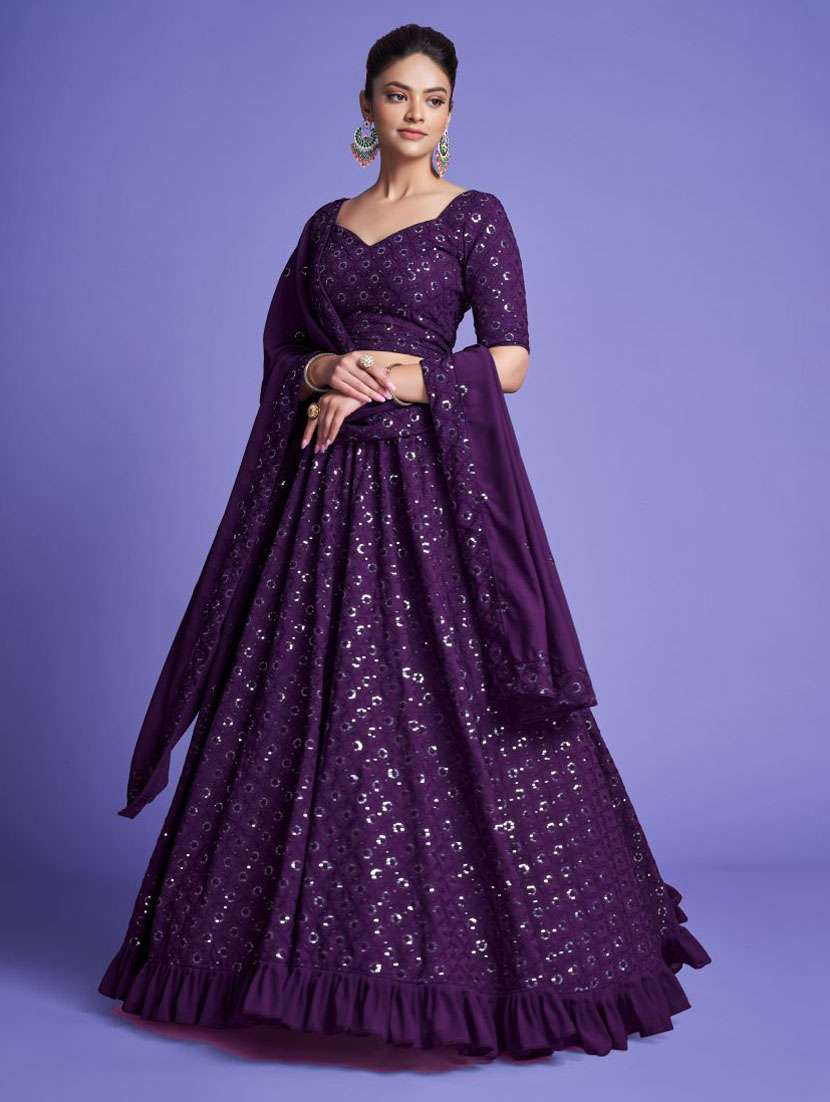 women semi-stitched lehenga choli with dupatta - 21345524 -  Zoom Image - 0