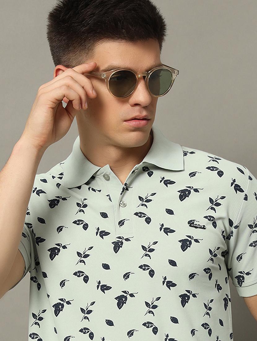 men printed polo t-shirt - 21345545 - Standard Image - 3