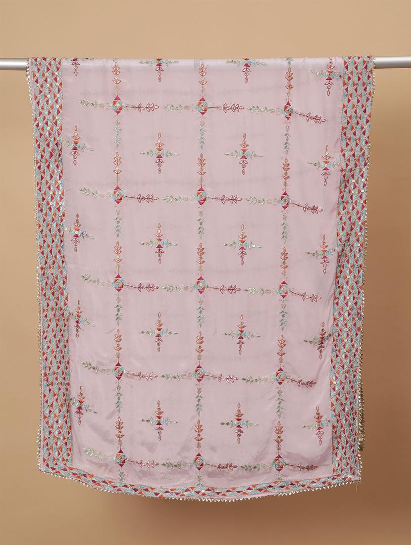 rosewater embroidered dupatta - 21345587 - Standard Image - 3