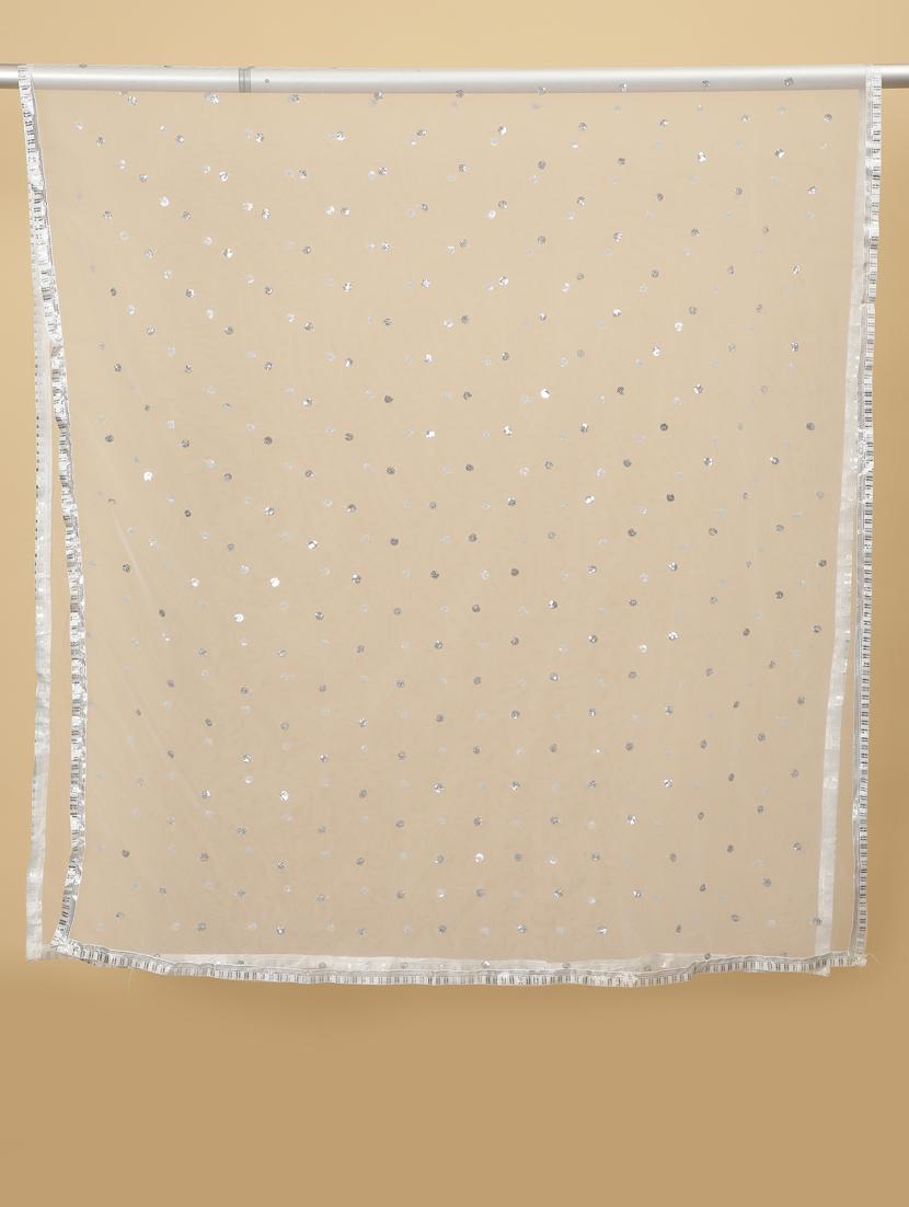 women white sequine work dupatta - 21345606 - Standard Image - 3