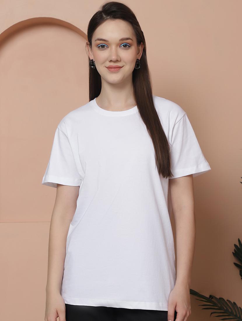 women solid short sleeves t-shirt