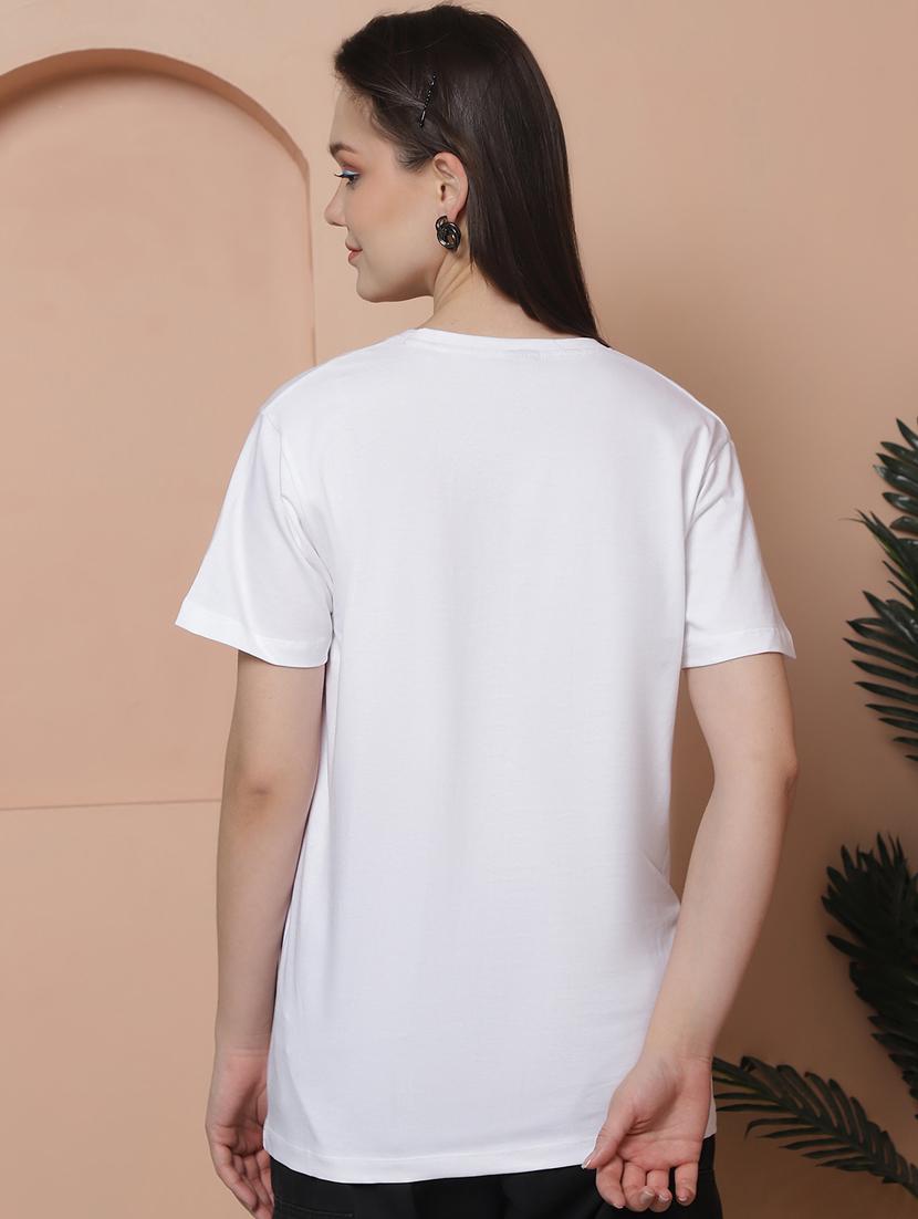 women solid short sleeves t-shirt - 21345843 - Standard Image - 3