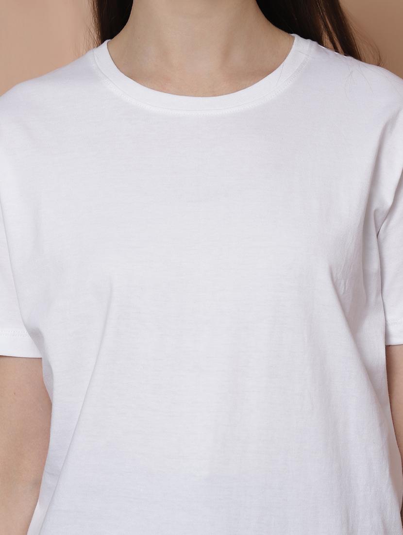 women solid short sleeves t-shirt - 21345843 - Standard Image - 5