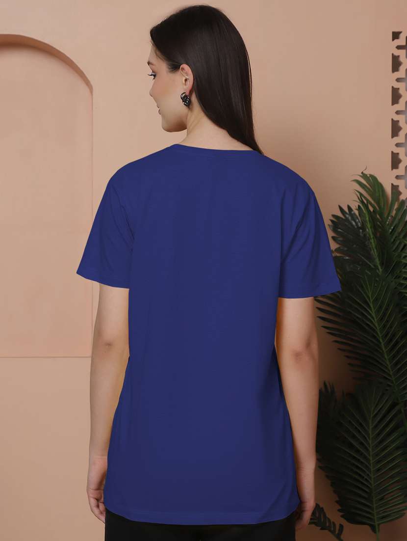 women solid short sleeves t-shirt - 21345846 - Standard Image - 3