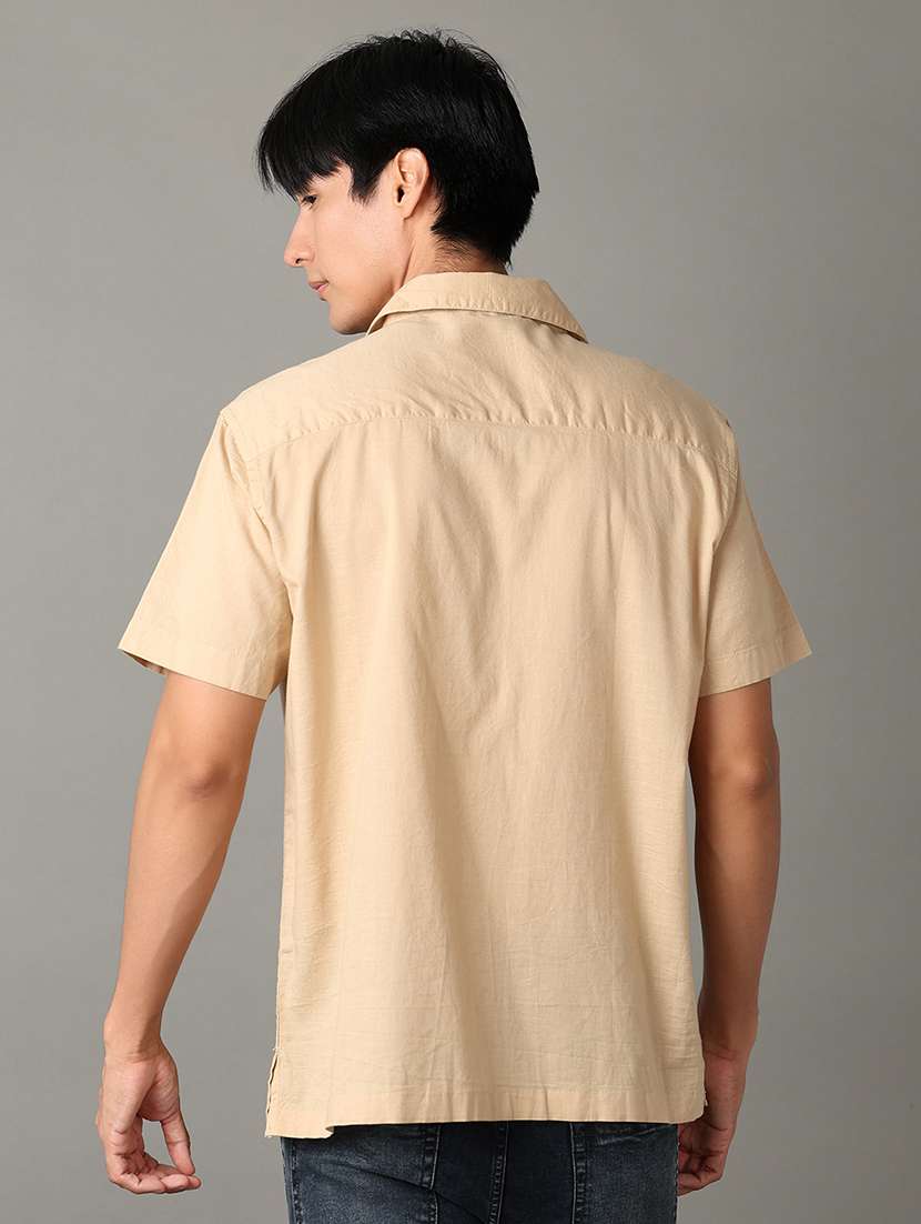 men printed collared short sleeves casual shirt - 21347258 -  Standard Image - 3