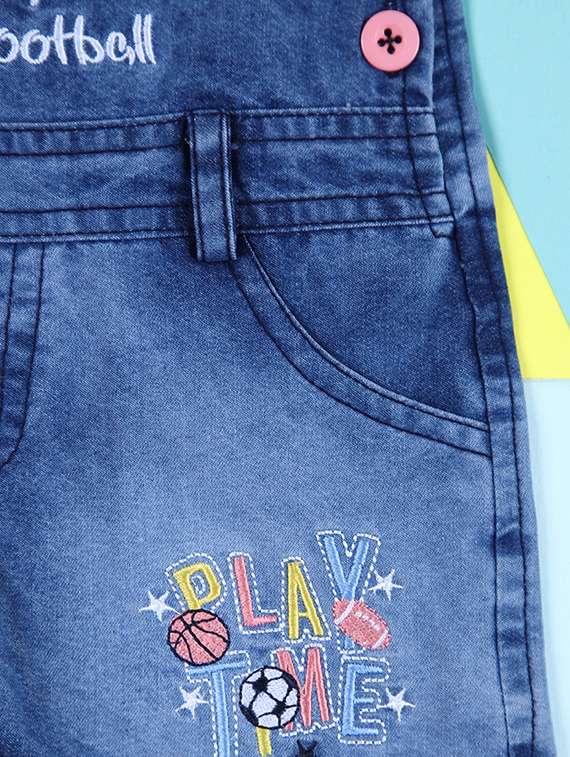 boy printed cotton dungarees twin set - 21347272 -  Standard Image - 3
