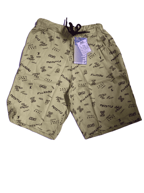 light green cotton single jersey shorts & three fourth - 21347334 -  Standard Image - 0