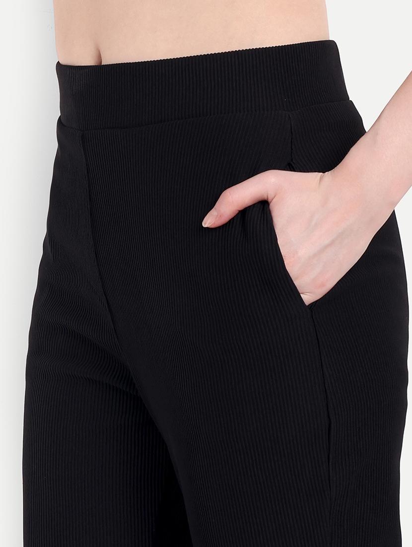 women black cotton blend bootcut trouser - 21347612 - Standard Image - 5