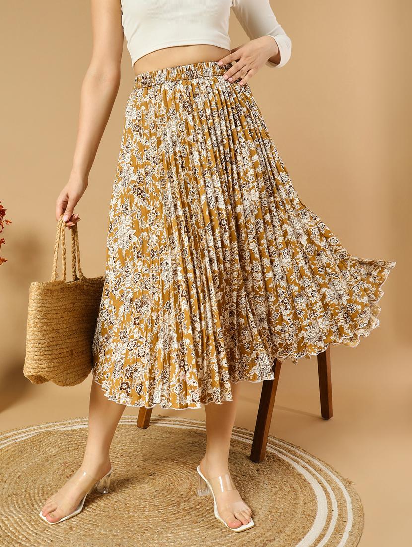 women printed high rise a-line skirt - 21347781 - Zoom Image - 0