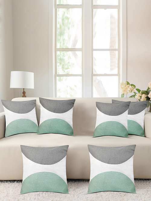 ciearo vintage cushion cover set of 5 pcs hand made cotton 18"/18" inches cotton
