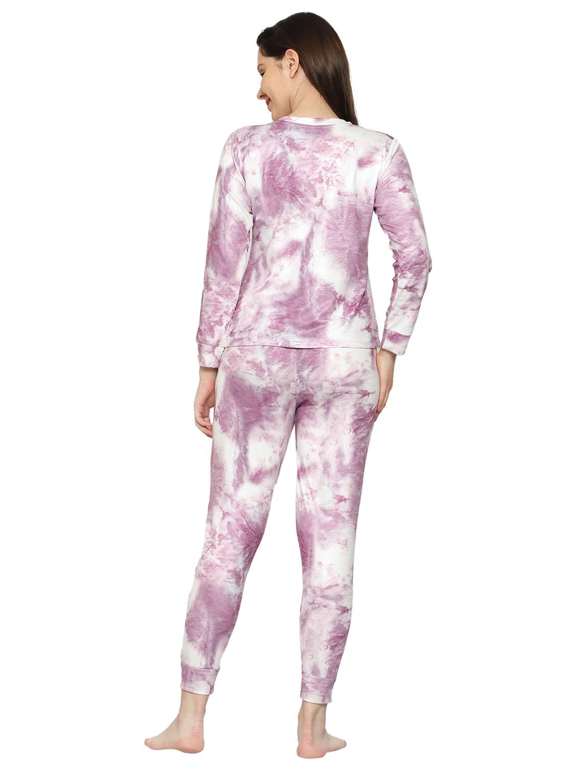 women printed pyjama nightwear set - 21348650 -  Standard Image - 3