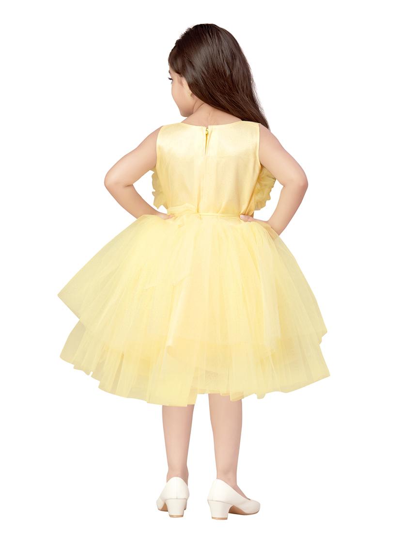 girls net fit and flare frock - 21348794 - Standard Image - 3