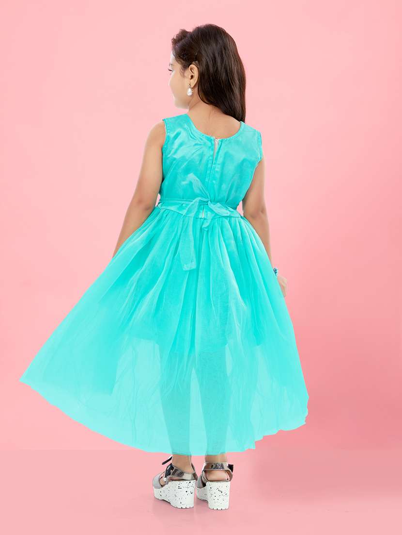 girls embroidered high low frock - 21348810 -  Standard Image - 3