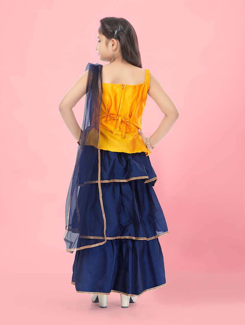 yellow silk lehenga choli - 21348851 -  Standard Image - 3