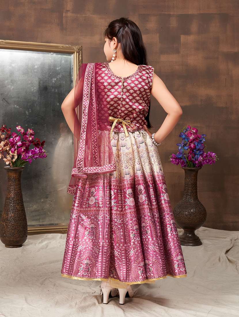girls printed lehenga choli - 21348855 -  Standard Image - 3
