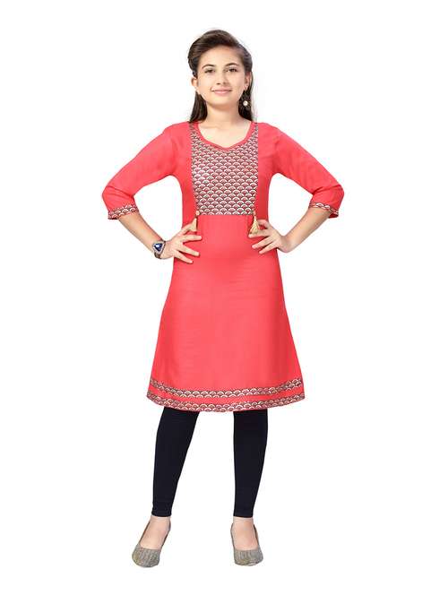 pink cotton kurta legging suit set - 21348914 - Standard Image - 0