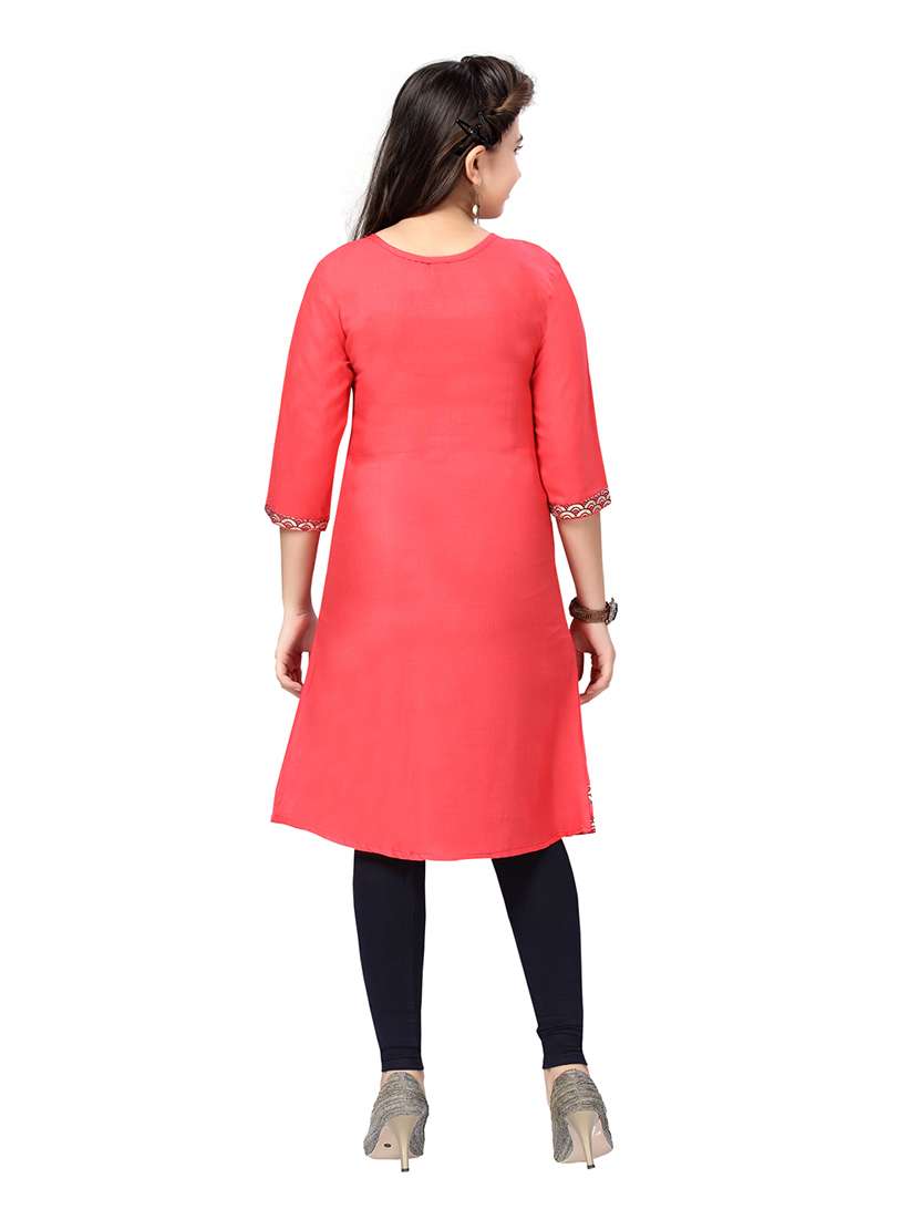 pink cotton kurta legging suit set - 21348914 - Standard Image - 3