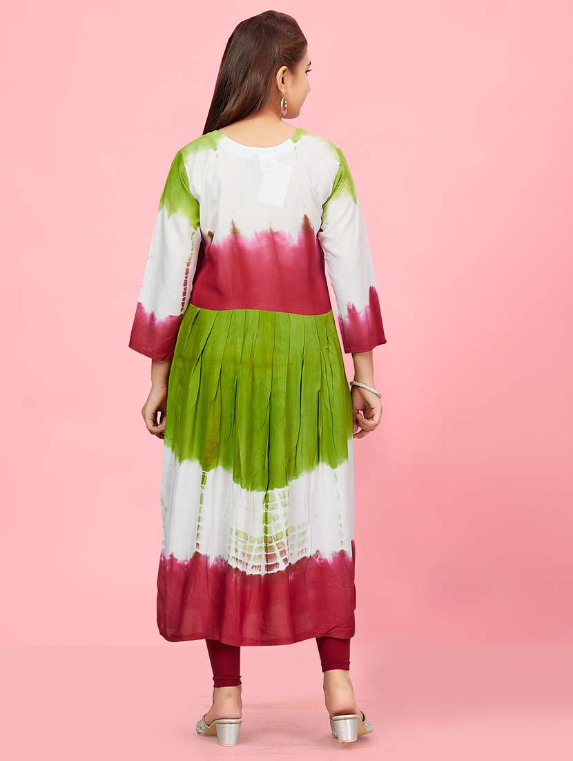 girls multi coloured kurta legging set - 21349049 - Standard Image - 3