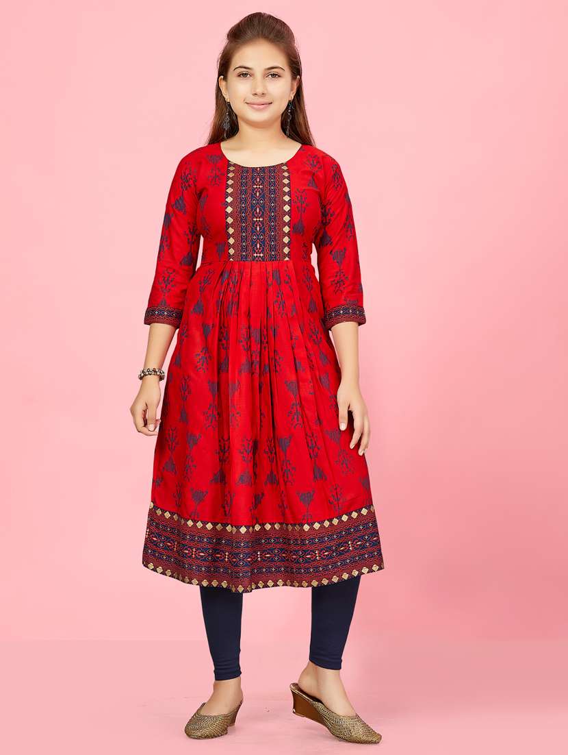 girls printed kurta legging set