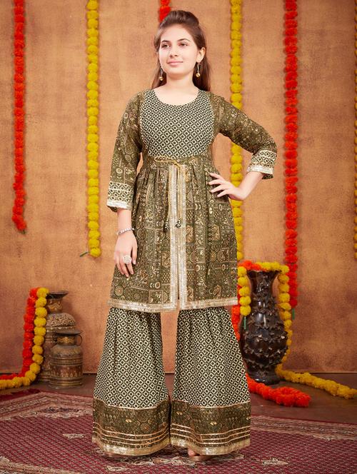 girls top and bottom ethnic wear sets - 21349153 - Standard Image - 0