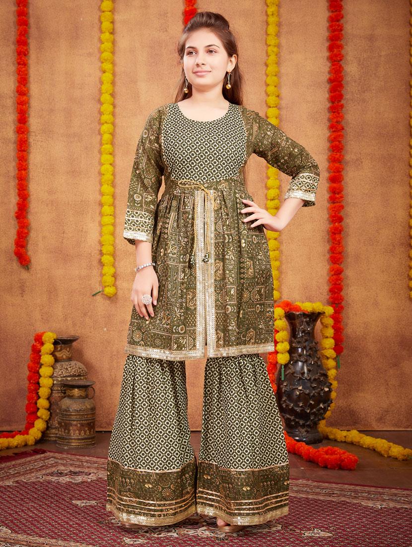 girls top and bottom ethnic wear sets - 21349153 - Zoom Image - 0