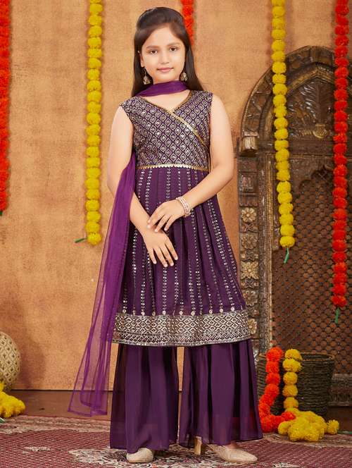 girls top and bottom ethnic wear sets - 21349184 -  Standard Image - 0