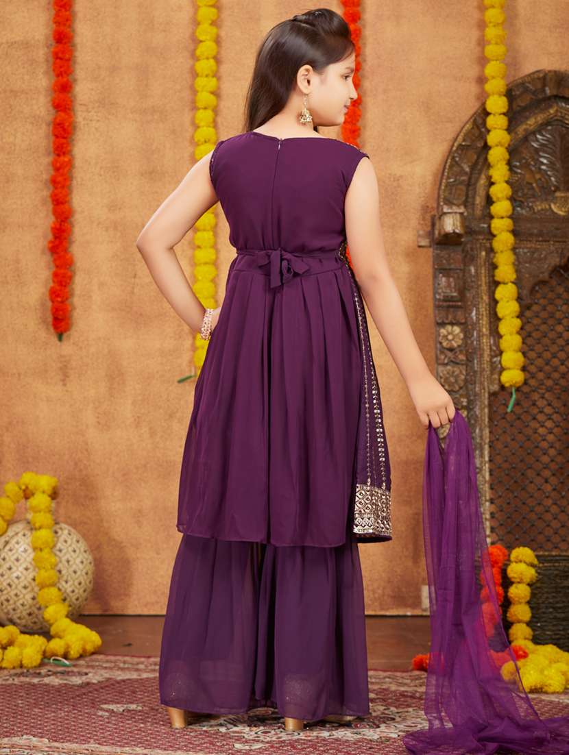 girls top and bottom ethnic wear sets - 21349184 - Standard Image - 3