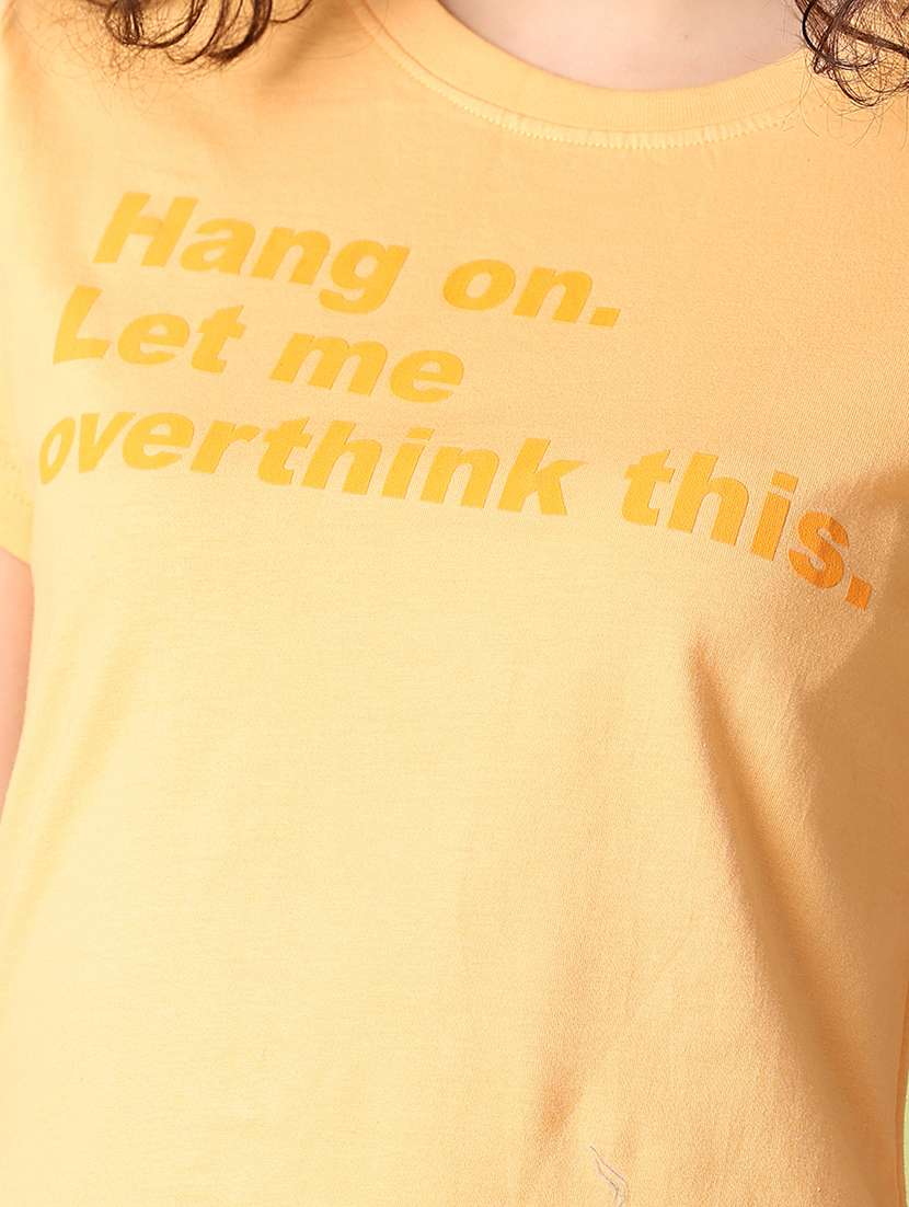 women peach typography print crop t-shirt - 21349728 -  Standard Image - 5