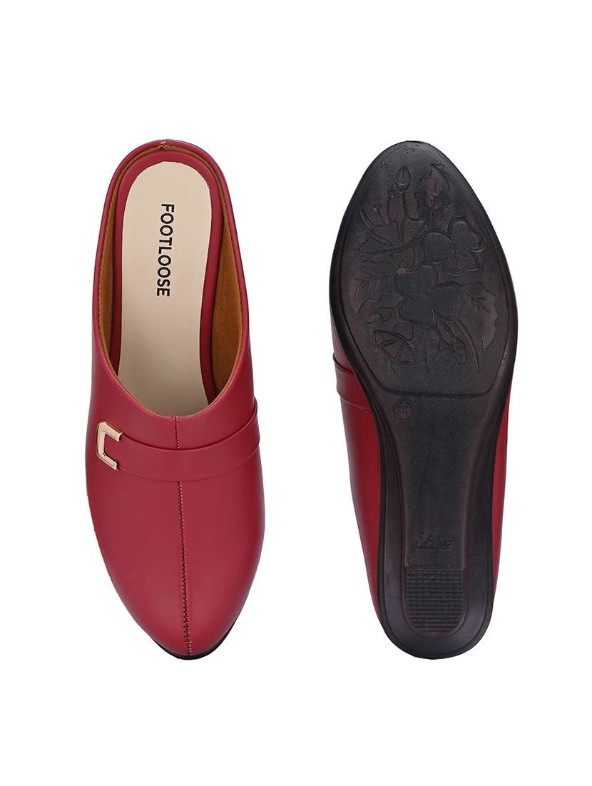 Women Solid Slip On Mule
