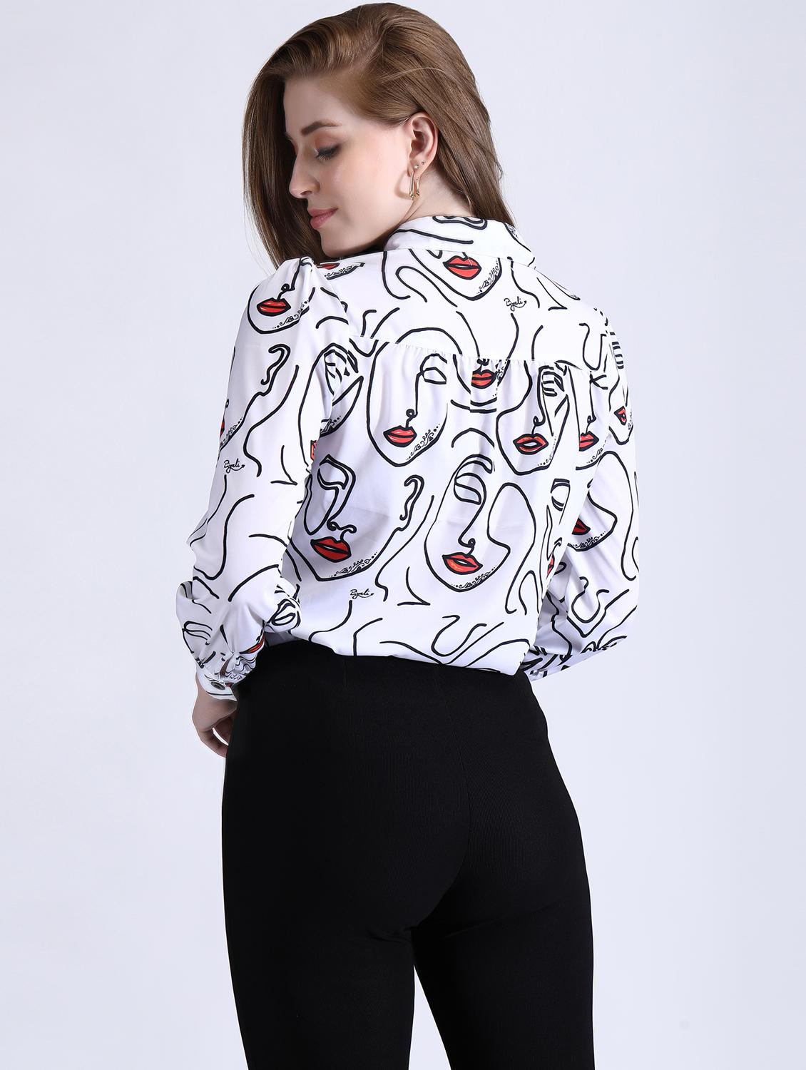 off white printed regular shirt - 21350212 - Standard Image - 3