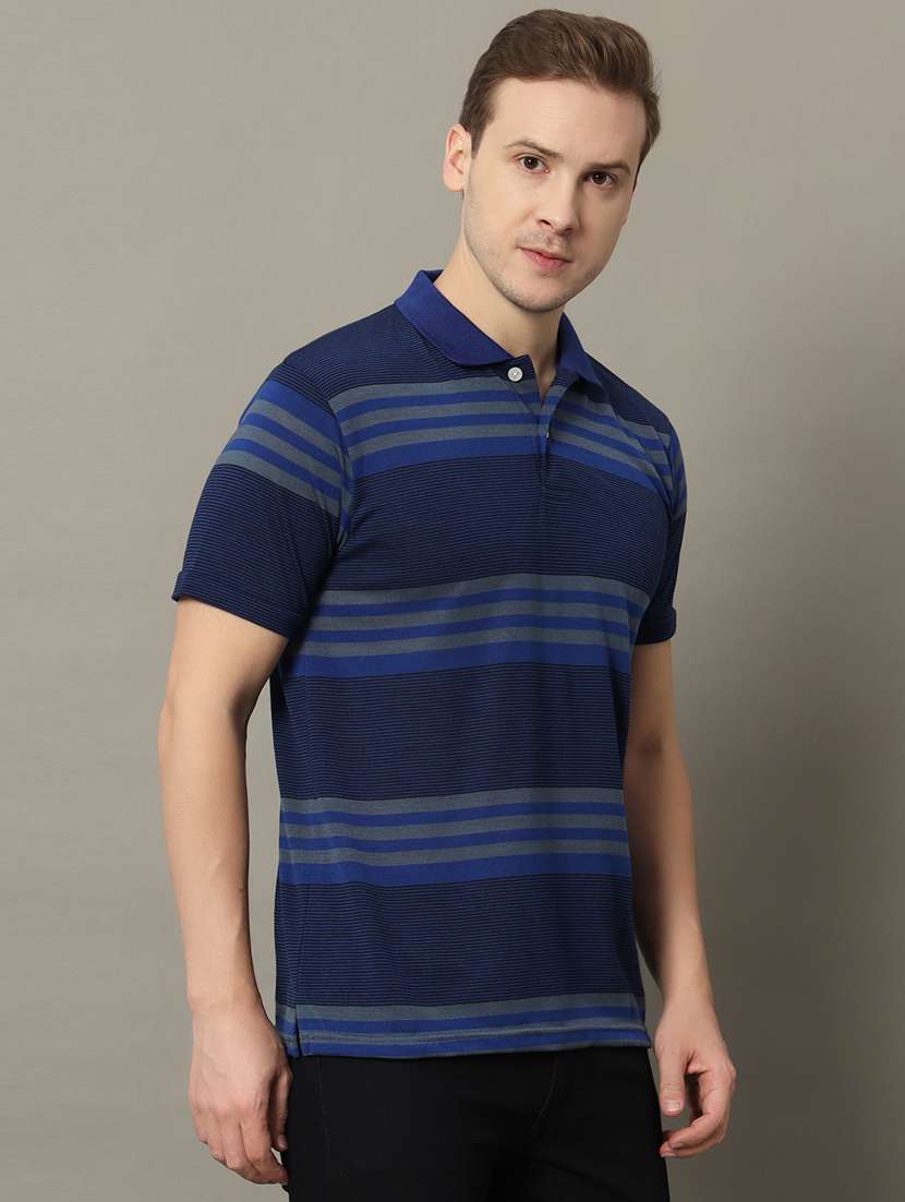men striped polo t-shirt