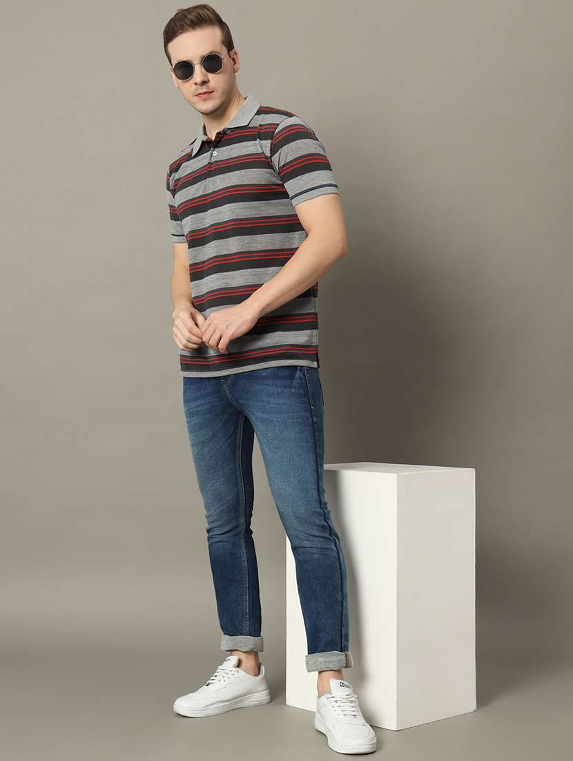 men striped polo t-shirt - 21350397 -  Standard Image - 3