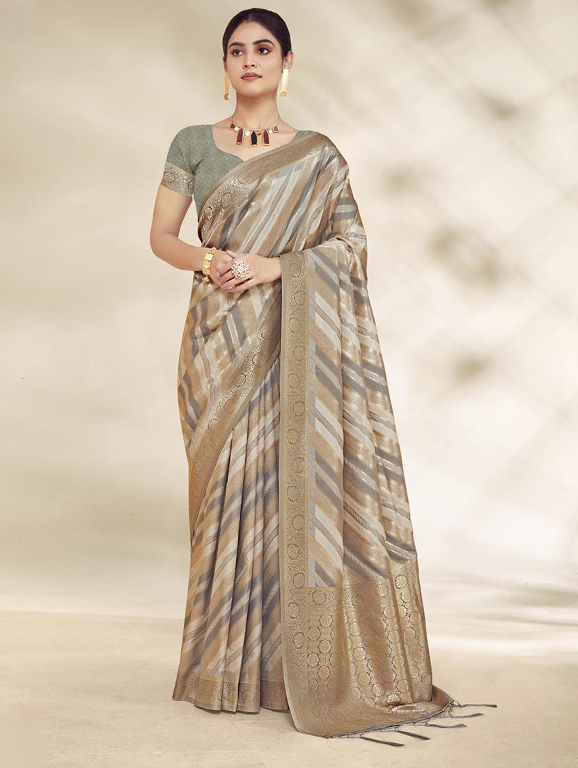 women self design banarasi saree with blouse - 21350450 -  Zoom Image - 0