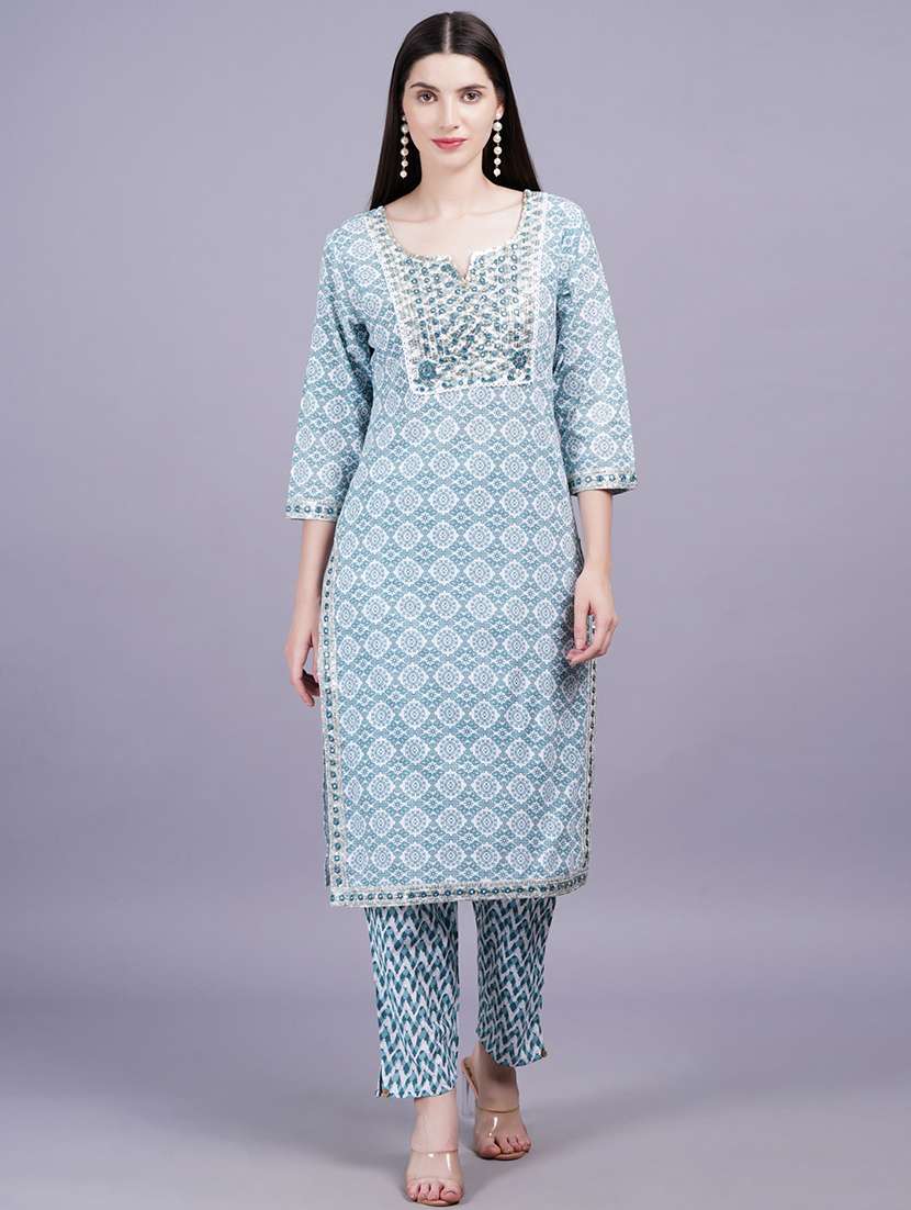 women printed kurta pant with dupatta set - 21350573 -  Standard Image - 3