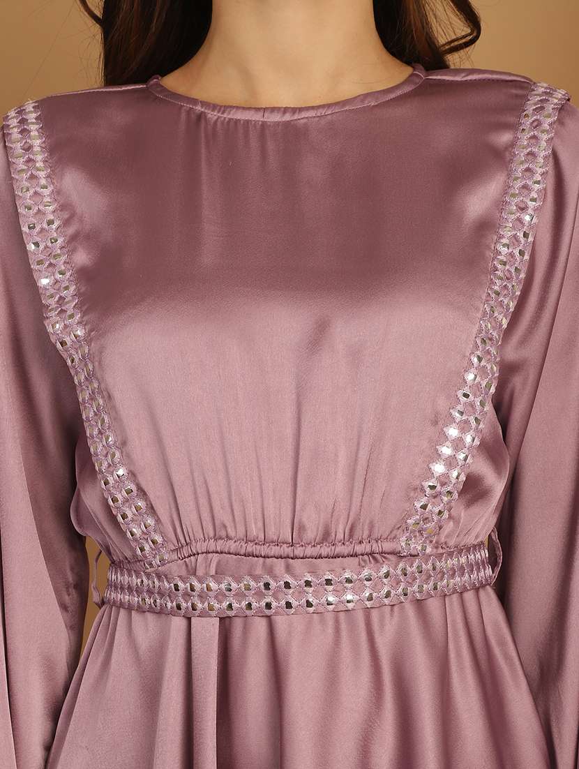 women mirror work detailed ethnic co-ord set - 21350585 -  Standard Image - 5