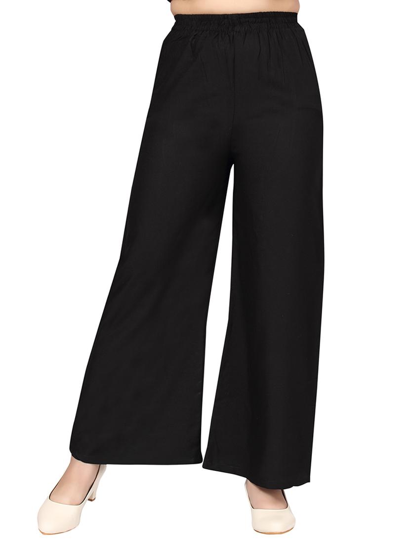 girls mid-rise solid palazzo