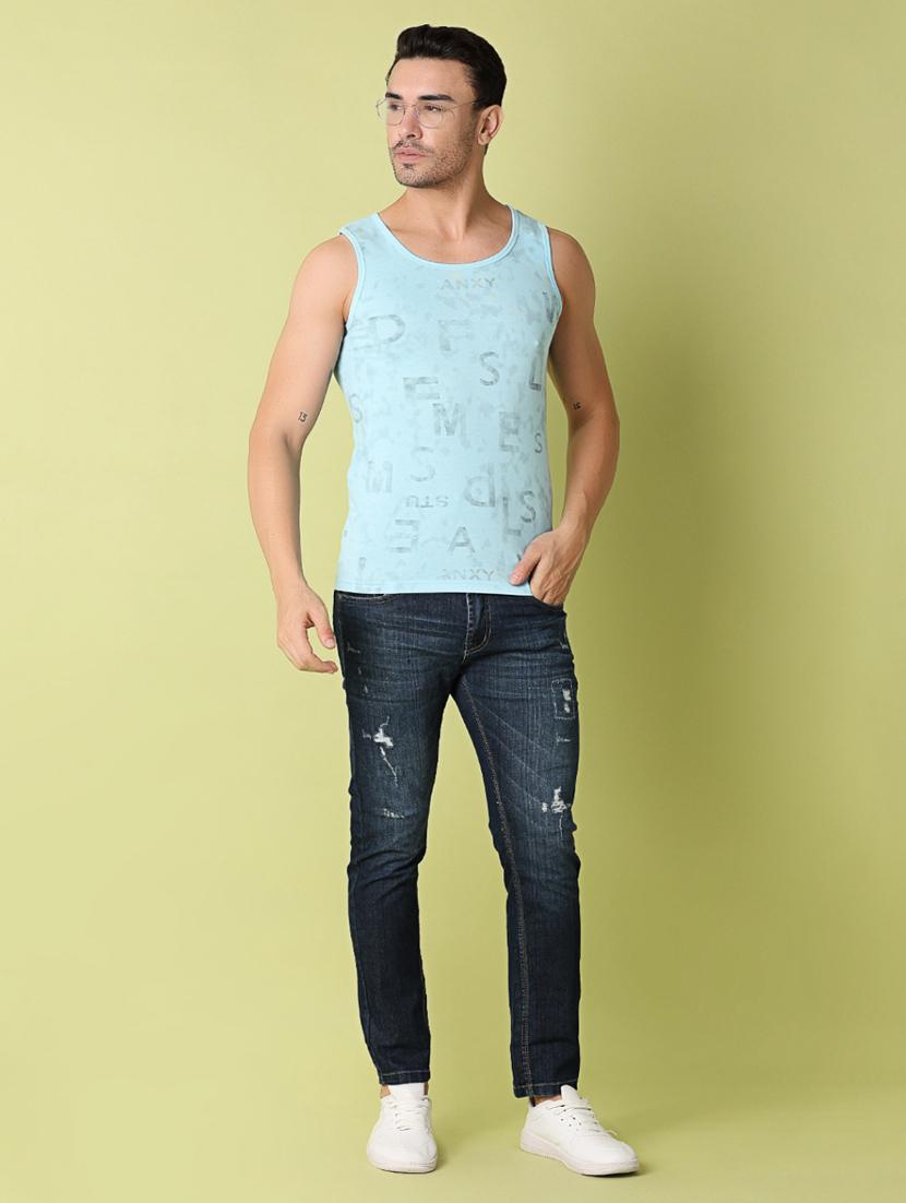 men front print sleevless t-shirt - 21351785 - Standard Image - 3